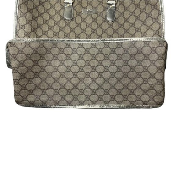 RARE! GUCCI GG Joy Supreme Portfolio Shoulder Bag Guccissima Coated Metallic - Picture 7 of 16